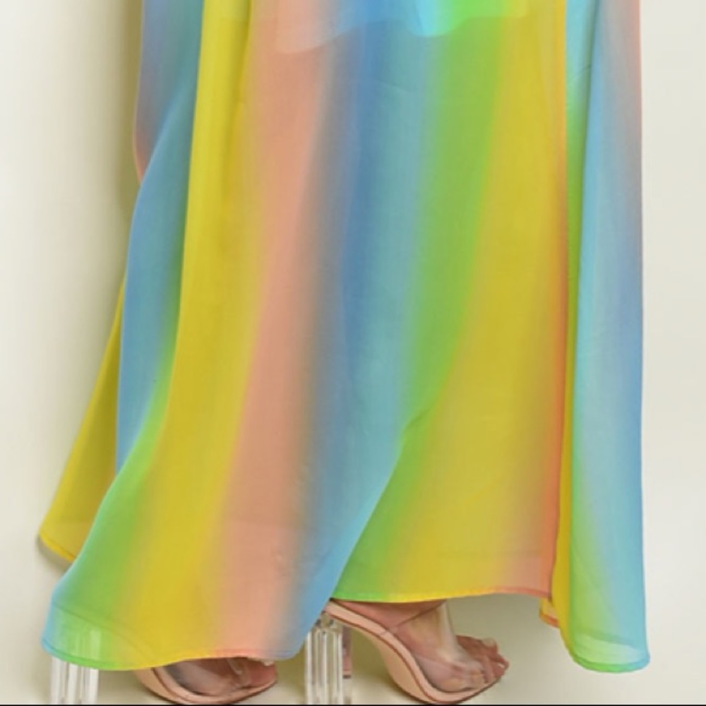 Ombré gradient rainbow color maxi dress, NEW! 🌈 - Picture 8 of 8